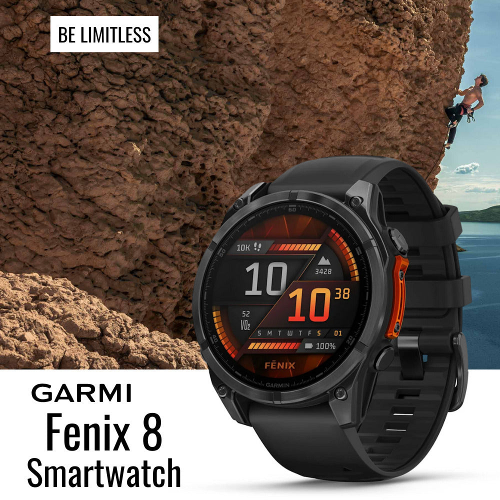 Garmin Fenix 8 51mm GPS Smartwatch with 1.4-Inch AMOLED Display (Slate Gray and Black) Bundle