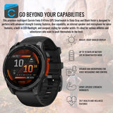 Garmin Fenix 8 51mm GPS Smartwatch with 1.4-Inch AMOLED Display (Slate Gray and Black) Bundle