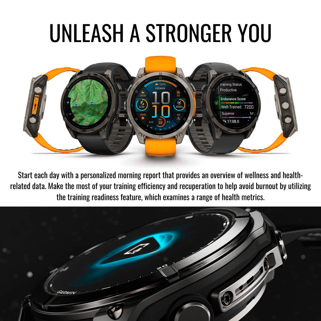 Garmin Fenix 8 51mm GPS Smartwatch with 1.4-Inch AMOLED Display (Slate Gray and Black) Bundle