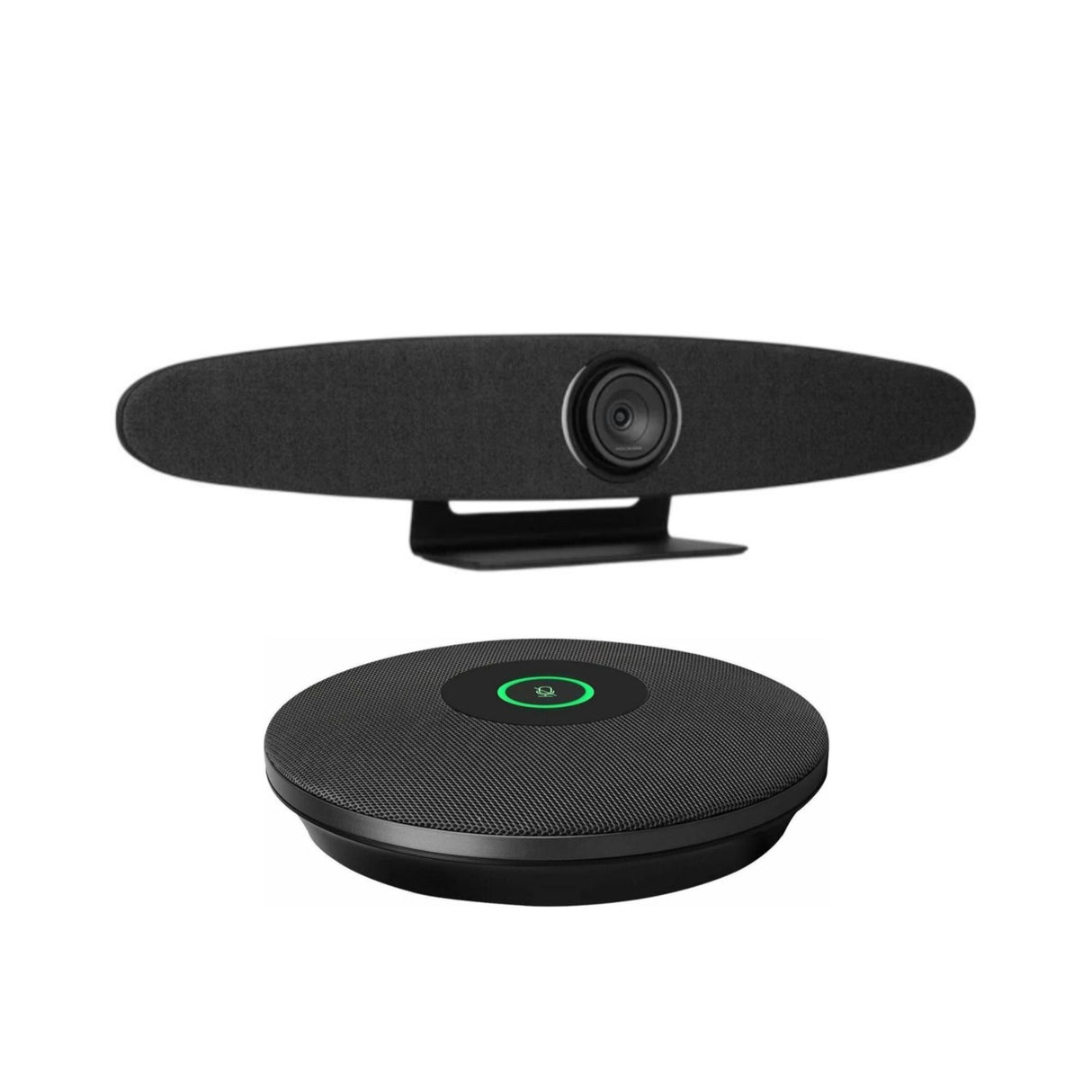 Rocware RC10 4K UHD USB Black Video Bar with 121-Degree Wide Field of View and Rocware Mic Bundle