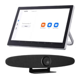 Rocware RC10 4K UHD USB Black Video Bar with 21-Degree Field of View and Terminal Controller Bundle