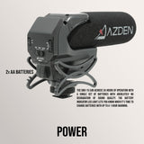 Azden SMX-15 Powered Shotgun Video Microphone (Black) and Windshield Cover (Gray) Bundle