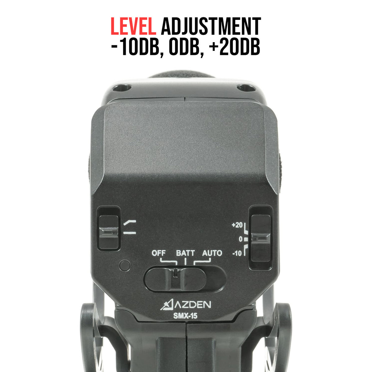 Azden SMX-15 Powered Shotgun Video Microphone (Black) and Windshield Cover (Gray) Bundle