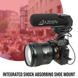 Azden SMX-15 Powered Shotgun Video Microphone (Black) and Windshield Cover (Gray) Bundle