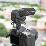 Azden SMX-15 Powered Shotgun Video Microphone (Black) and Windshield Cover (Gray) Bundle