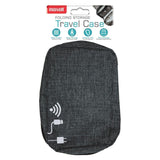 Maxell Folding Storage Travel Case with Durable Exterior and Zippered Pockets (Black)