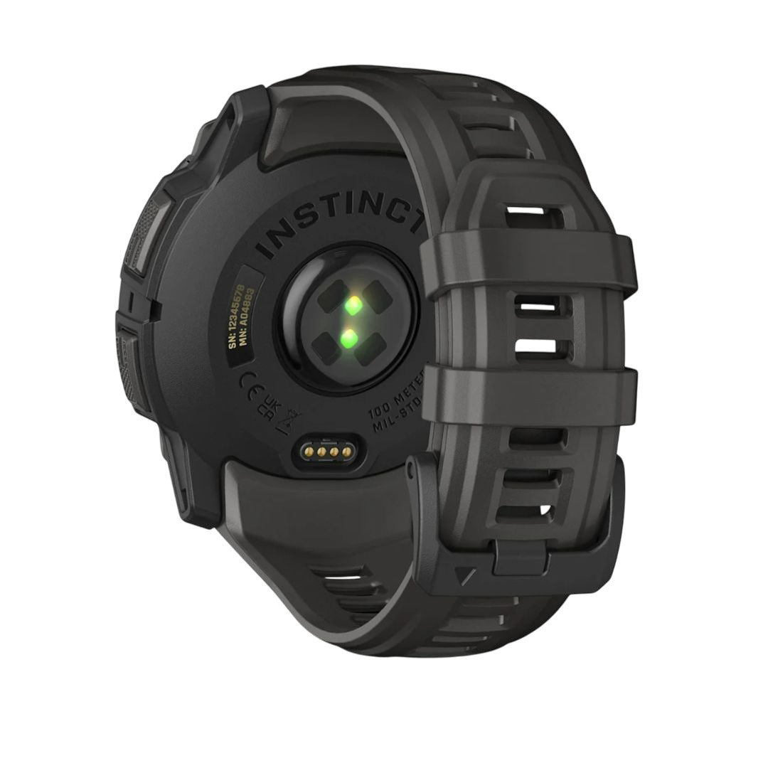 Garmin Instinct 3 50mm GPS Smartwatch with 1.3-Inch AMOLED Display (Black with Charcoal Band)