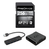 ProGrade Digital 256GB SDXC UHS-II V90 300R Memory Card with 300MBPS Read Speed Bundle