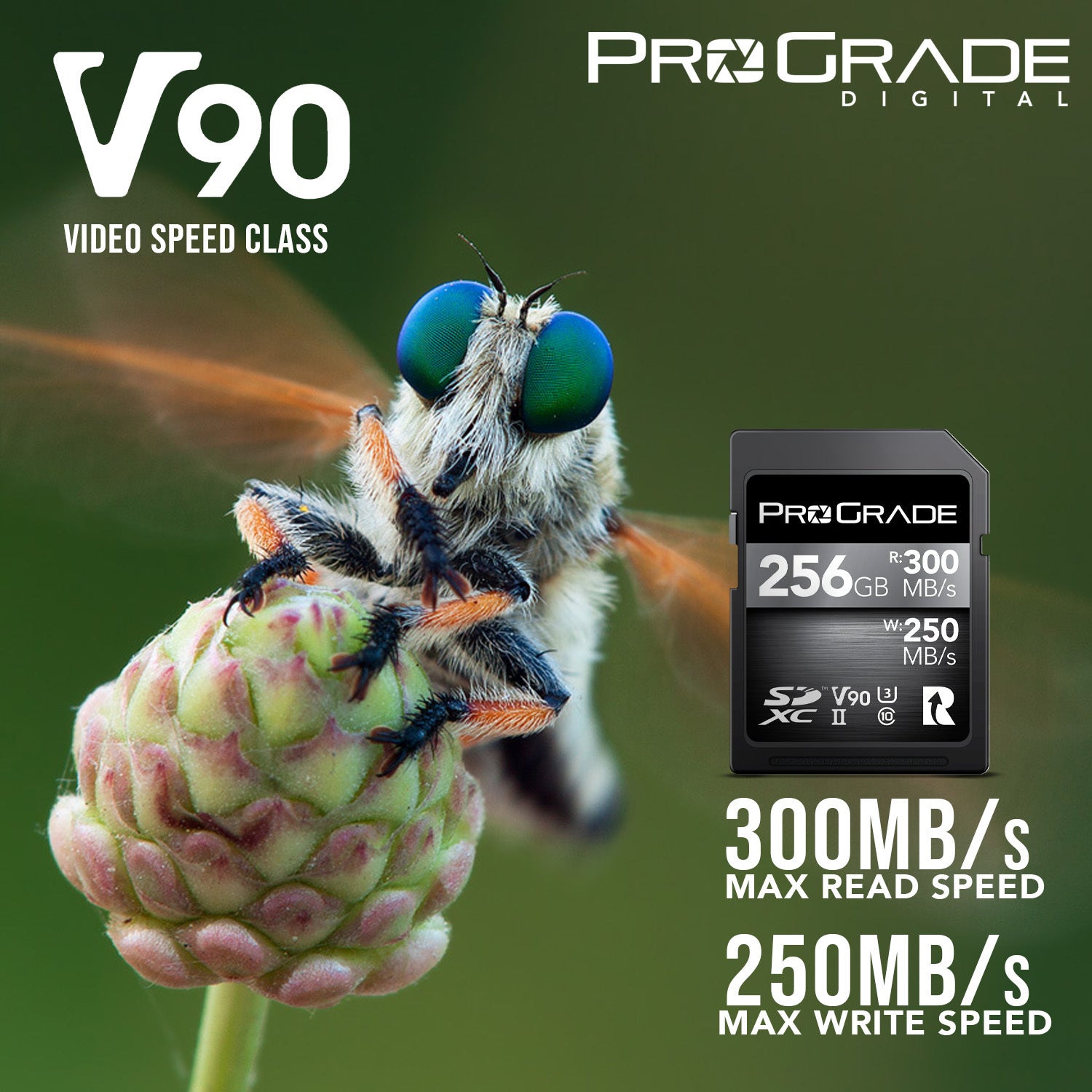 ProGrade Digital 256GB SDXC UHS-II V90 300R Memory Card with ProGrade Digital 256GB SDXC UHS-II V90 300R Memory Card with