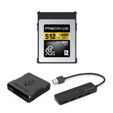 ProGrade Digital 512GB CFexpress 4.0 Type B Gold Memory Card for Mirrorless Cameras Bundle