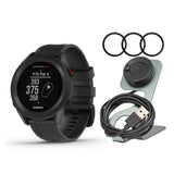 Garmin Approach S12 Golf Watch (Black) and Focus Camera Portable Charger Stand Bundle