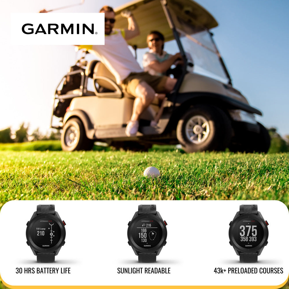 Garmin Approach S12 Golf Watch (Black) and Focus Camera Portable Charger Stand Bundle