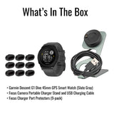 Garmin Descent G1 Dive 45mm GPS Smart Watch (Slate Gray) with Charger Stand and USB Cable Bundle