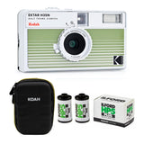 Kodak Ektar H35N 35mm Half Frame Film Camera (Striped Green) with 35mm Roll Film Bundle