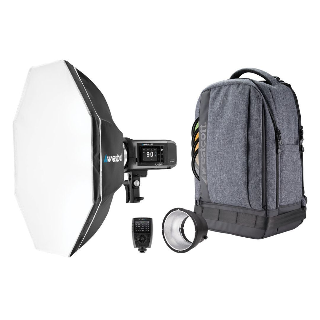 Westcott FJ400 II Strobe 1-Light Backpack Kit with FJ-X3 M Wireless Trigger and 5500K Consistency