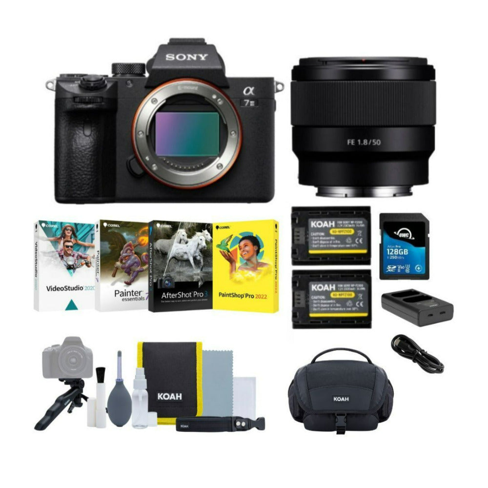 Sony Alpha a7 III Mirrorless Digital Camera with FE 50mm f/1.8