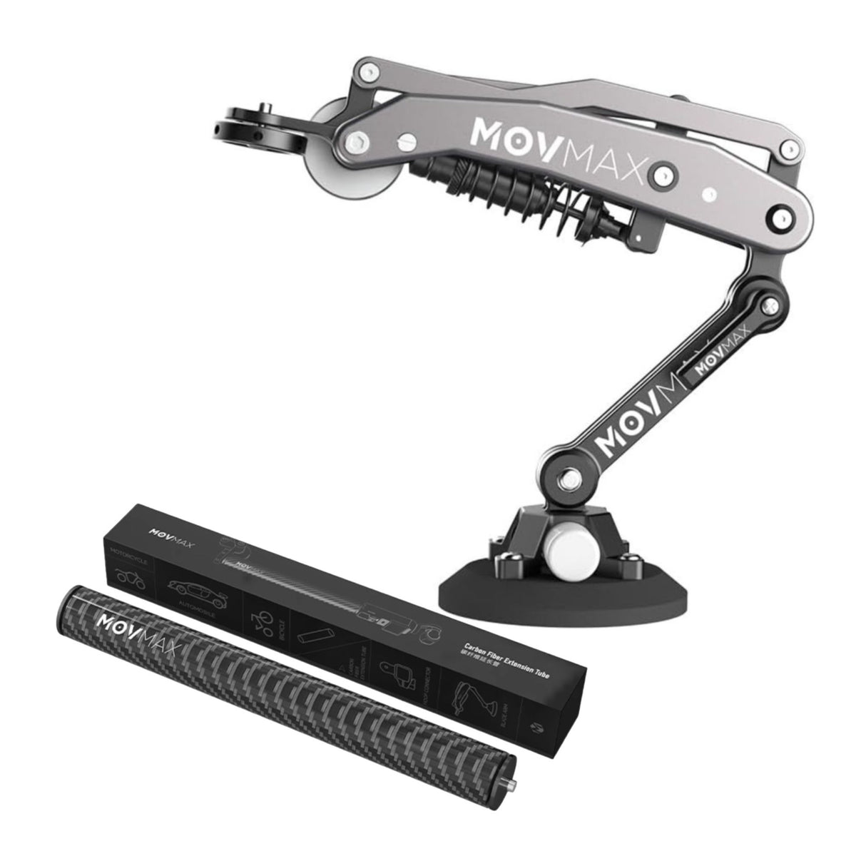 Movmax Blade Arm for DJI Pocket 3, Insta 360, and GoPro Cameras and Movmax Extension Tube Bundle
