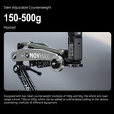 Movmax Blade Arm for DJI Pocket 3, Insta 360, and GoPro HERO 12 Cameras and Extension Tube Bundle