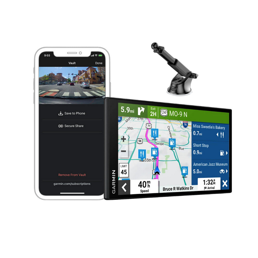Garmin DriveSmart 76 GPS Navigator (7-Inch) with Knox Gear GPS Suction Cup Mount Bundle