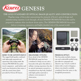 Kowa 10.5x44 Genesis Prominar XD Lens Roof Prism Binocular with Aluminum Tripod Bundle