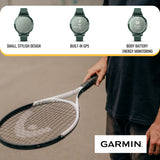 Garmin Lily 2 Active GPS Smartwatch (Silver and Purple Jasmine) with Charger Stand Bundle