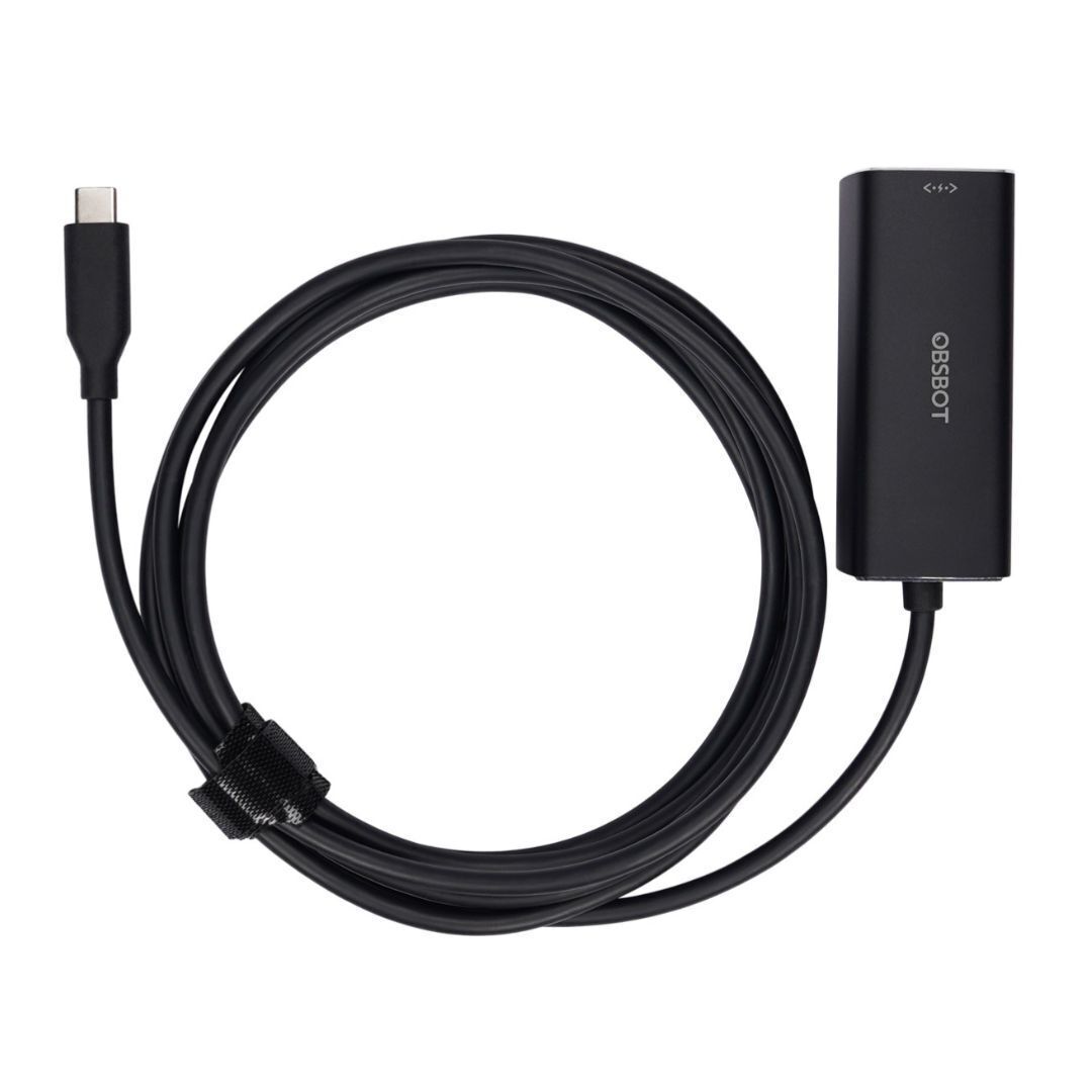 OBSBOT Ultra-Compact USB Type-C to Ethernet Adapter for Tail Air Camera (Black)