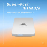 OWC Envoy Pro Elektron 1TB Mini-Sized SSD with Weather-Resistant Body (Silver) and OWC Cable Bundle