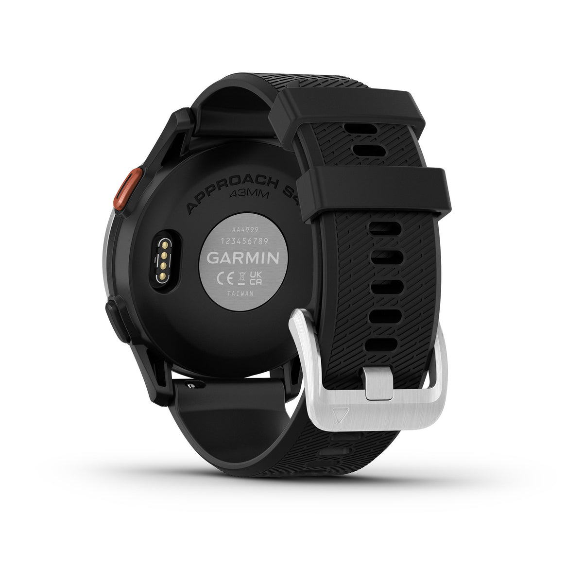 Garmin Approach S44 GPS AMOLED Golf Smartwatch (Silver Aluminum Bezel, Black Silicone Band)