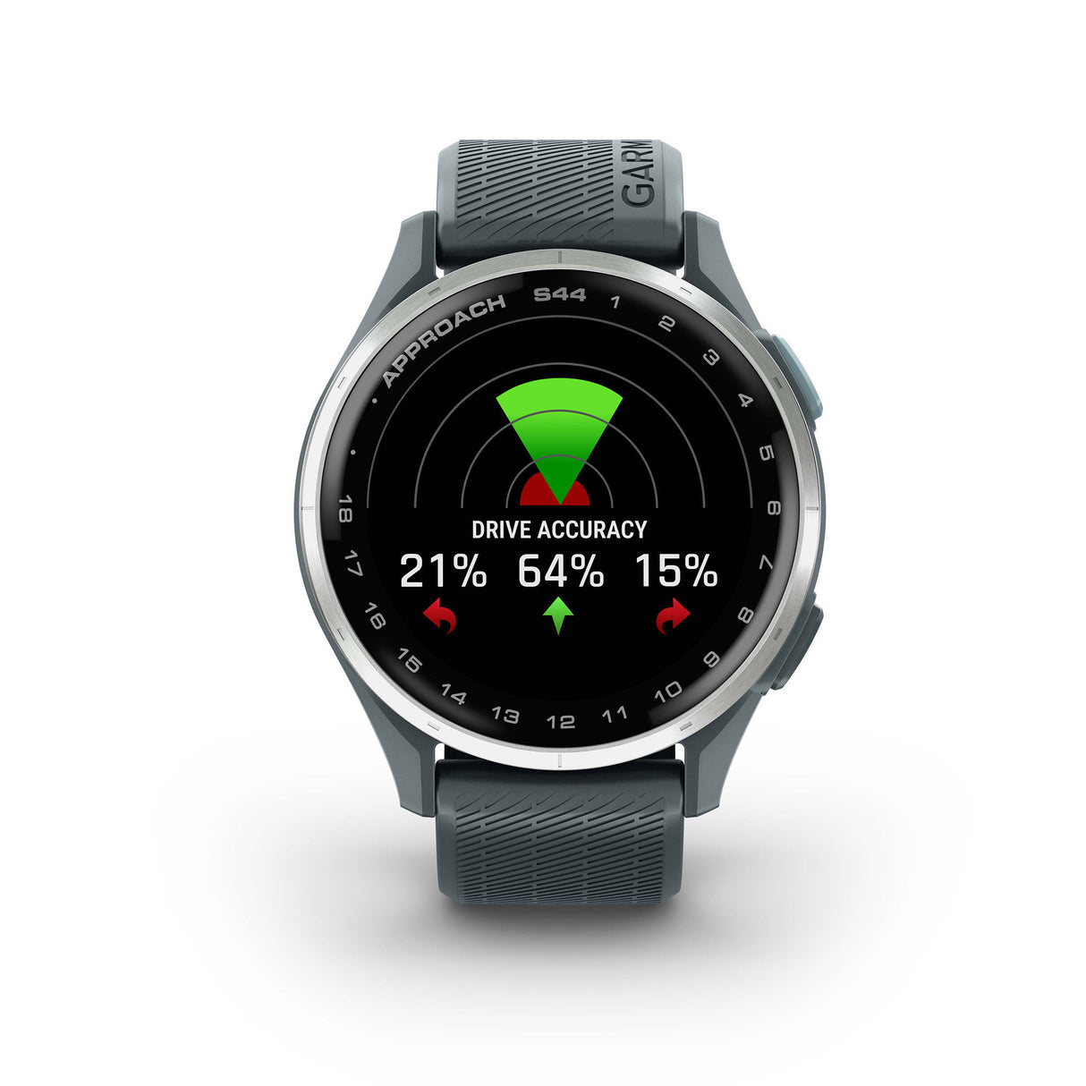 Garmin Approach S44 GPS AMOLED Golf Smartwatch (Silver Aluminum Bezel, Twilight Silicone Band)