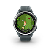 Garmin Approach S44 GPS AMOLED Golf Smartwatch (Silver Aluminum Bezel, Twilight Silicone Band)