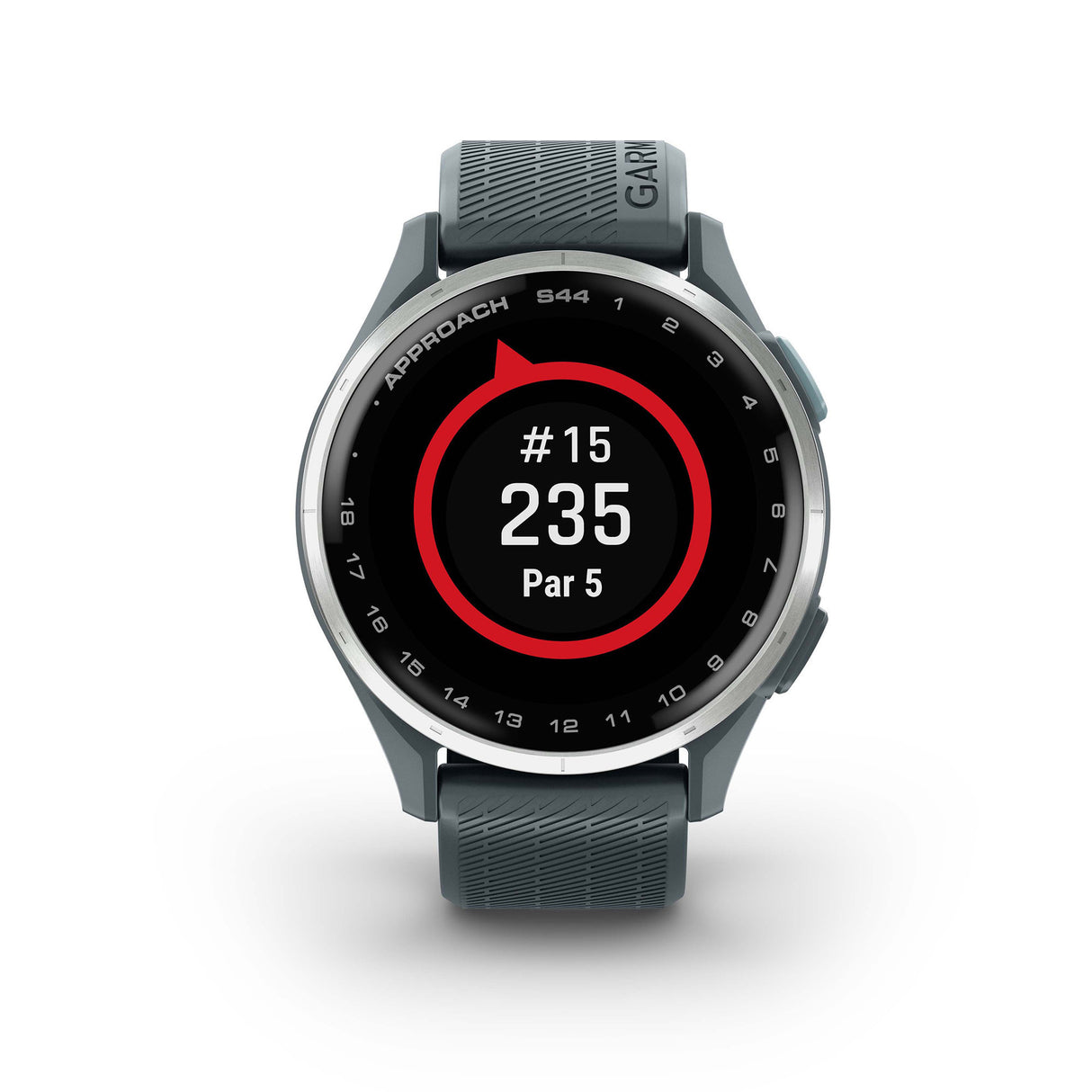 Garmin Approach S44 GPS AMOLED Golf Smartwatch (Silver Aluminum Bezel, Twilight Silicone Band)