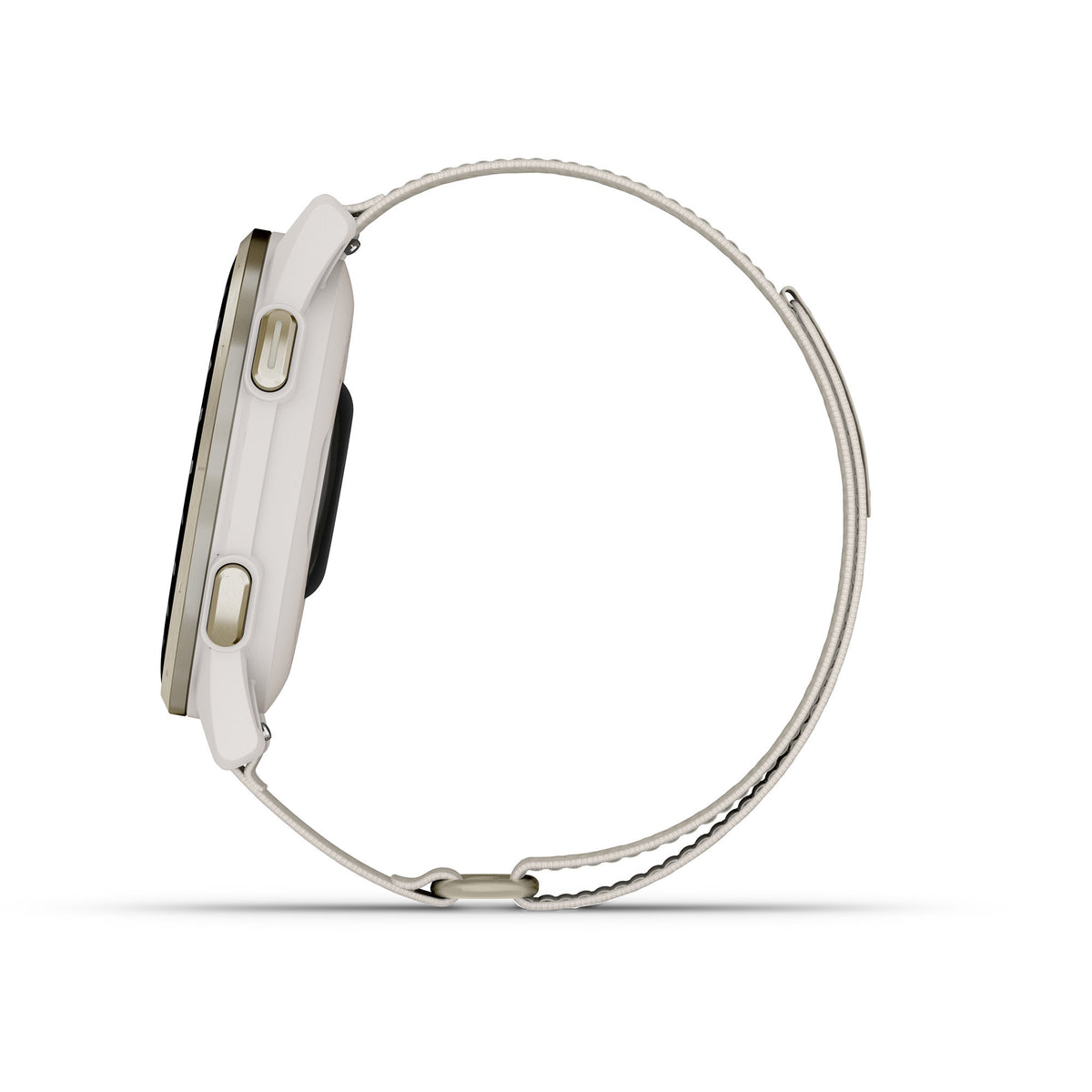 Garmin Approach S50 GPS Golf Smartwatch (Cream Gold Aluminum Bezel, Ivory ComfortFit Nylon Band)