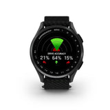 Garmin Approach S50 GPS AMOLED Golf Smartwatch (Slate Aluminum Bezel, Black ComfortFit Nylon Band)