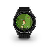Garmin Approach S50 GPS AMOLED Golf Smartwatch (Slate Aluminum Bezel, Black ComfortFit Nylon Band)