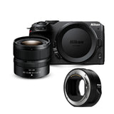 Nikon Z 30 Mirrorless Body Camera and NIKKOR Z DX 12 to 28mm Lens with FTZ II Mount Adapter Bundle