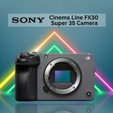Sony Cinema Line FX30 Super 35 Camera with Digital Shotgun Microphone and 2280mAh Battery Bundle