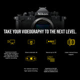 Nikon Z F EXPEED 7 Image Processor Mirrorless Camera with Camera Bag and 128GB Memory Card Bundle