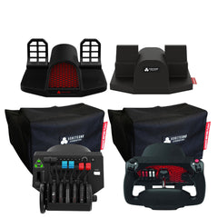 Honeycomb Aeronautical Charlie Rudder Pedals with Bravo Throttle, Alpha Yoke, and Dust Covers Bundle