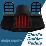 Honeycomb Aeronautical Charlie Rudder Pedals with Bravo Throttle, Alpha Yoke, and Dust Covers Bundle