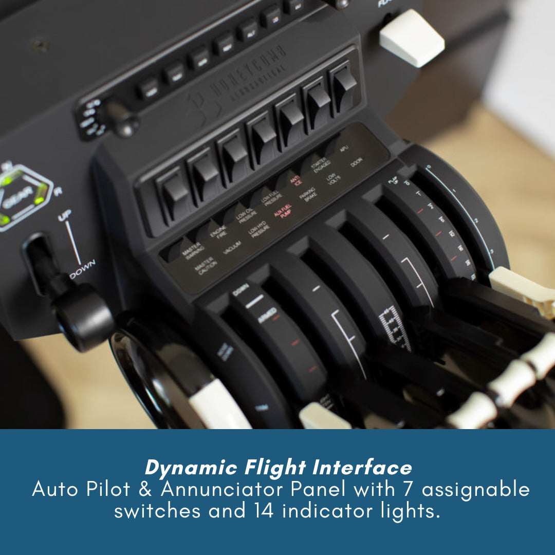 Honeycomb Aeronautical Charlie Rudder Pedals with Bravo Throttle, Alpha Yoke, and Dust Covers Bundle