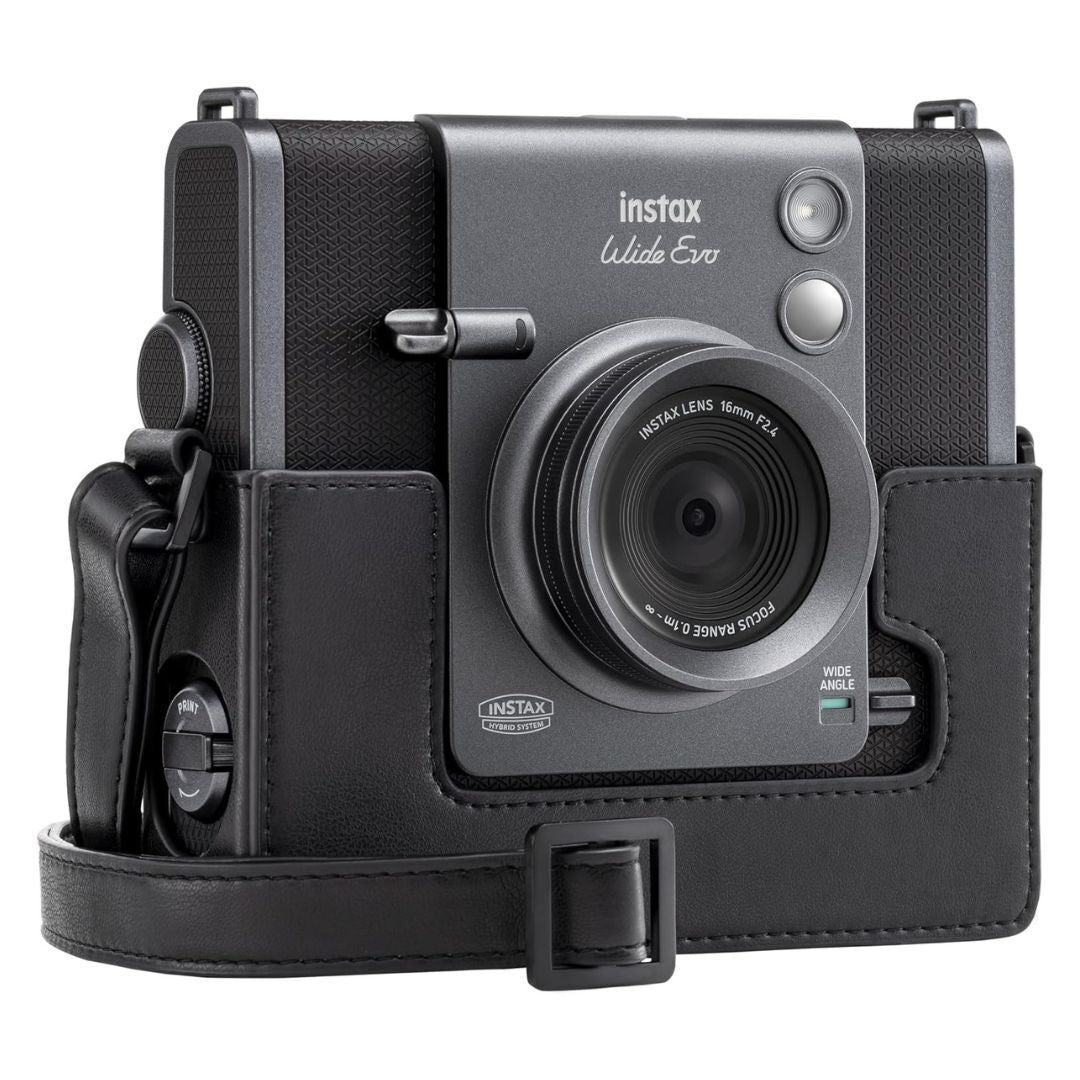 Fujifilm instax WIDE Evo Molded Camera Case with Adjustable Shoulder Strap (Black)