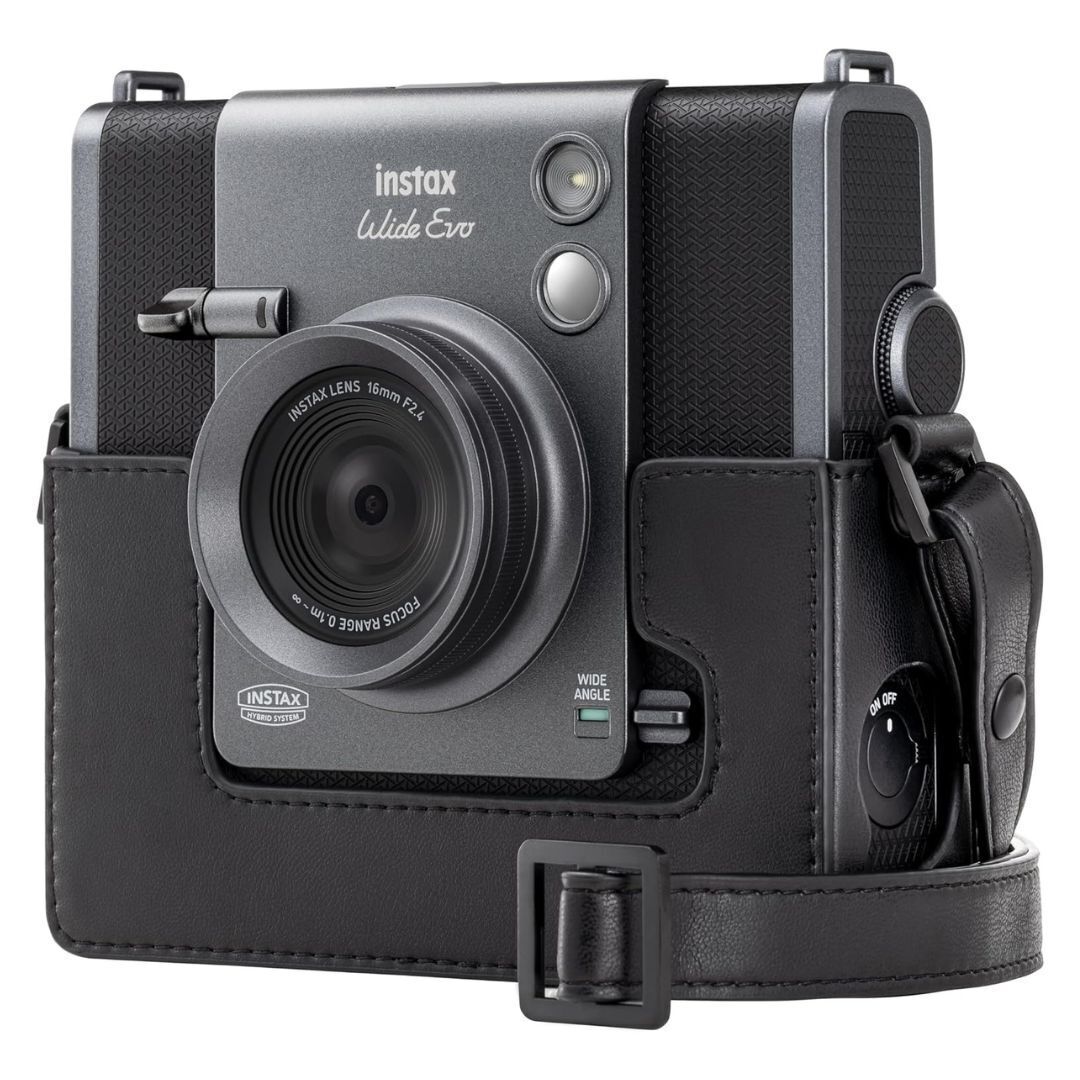 Fujifilm instax WIDE Evo Molded Camera Case with Adjustable Shoulder Strap (Black)