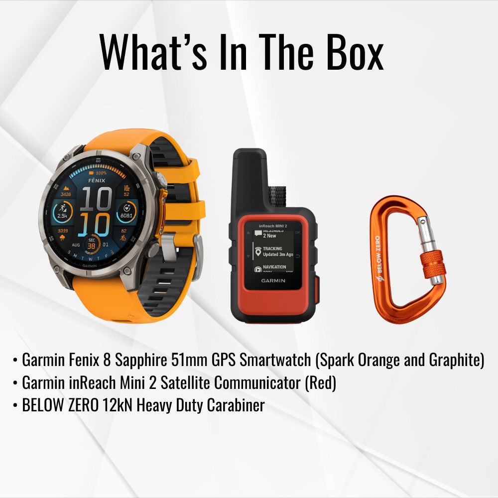 Garmin Fenix 8 Sapphire 51mm GPS Smartwatch with AMOLED Display and Satellite Communicator Bundle