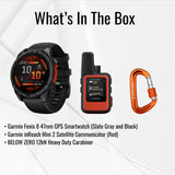 Garmin Fenix 8 47mm GPS Smartwatch (Slate Gray and Black) and Satellite Communicator Bundle
