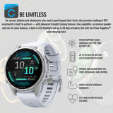 Garmin Fenix 8 43mm GPS Smartwatch (Silver and Whitestone) and Satellite Communicator Bundle