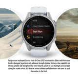 Garmin Fenix 8 43mm GPS Smartwatch (Silver and Whitestone) and Satellite Communicator Bundle