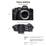 Olympus OM-D E-M10 Mark IV Camera Body (Black) with M.Zuiko Digital ED 14-42mm f3.5-5.6 Lens Bundle