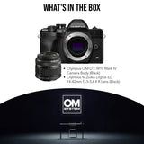 Olympus OM-D E-M10 Mark IV Camera Body (Black) with M.Zuiko Digital ED 14-42mm f3.5-5.6 Lens Bundle