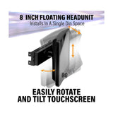 Planet Audio P80CPAP Single-DIN Mech-Less Car Stereo System with 8-Inch Touchscreen and Android Auto