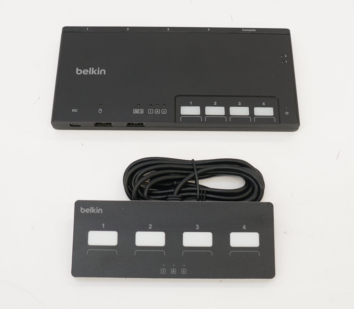Belkin 4-Port Single-Head Modular Secure KVM Switch Base Unit PP4.0 with Remote (Used)